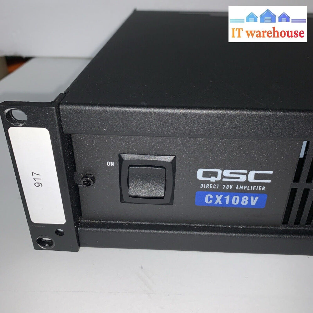 QSC CX108V Direct 70 V 8-Channel Input Mono/Stereo/Parallel Rack Audio Amplifier