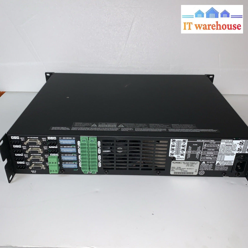 QSC CX108V Direct 70 V 8-Channel Input Mono/Stereo/Parallel Rack Audio Amplifier