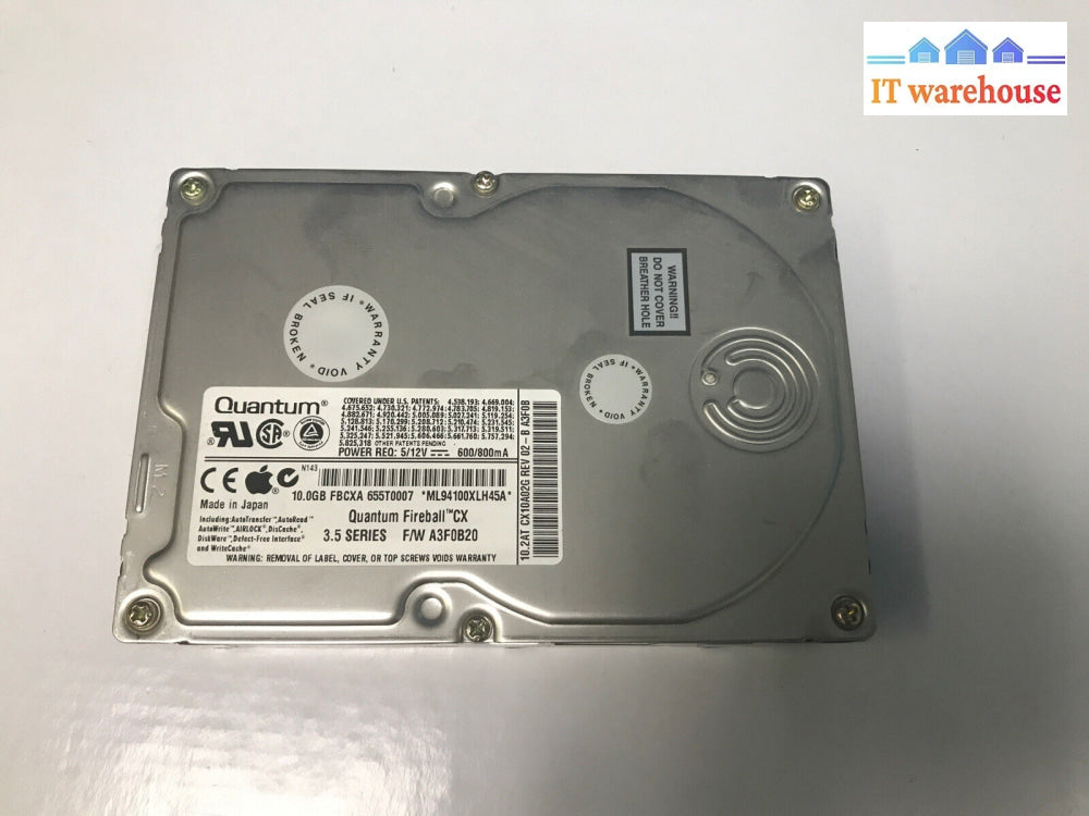 Quantum Fireball Cx 10.2 Gb 3.5’ Ide Hard Drive