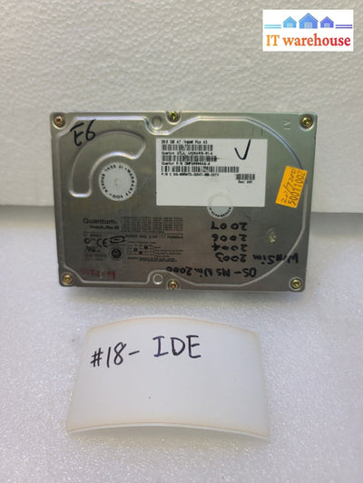 - Quantum Fireball Plus As 20.5Gb 7.2K Ata 3.5’’ Ide Hdd Qmp20000As-A Tested