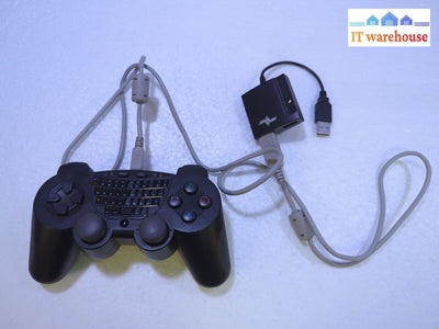 - Qwerty Ps3 Playstation 3 Wireless Controller Asd124 W/ Dongle Tested