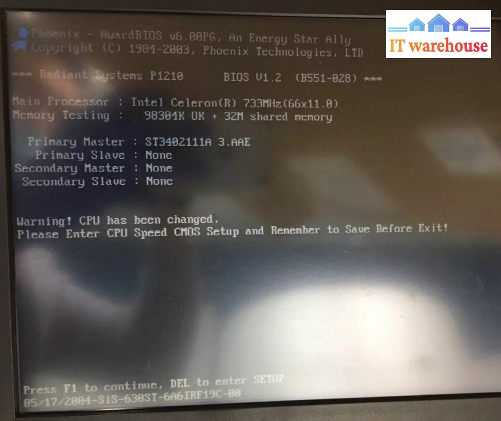 ~ Radiant Systems P1210 POS system OA00535