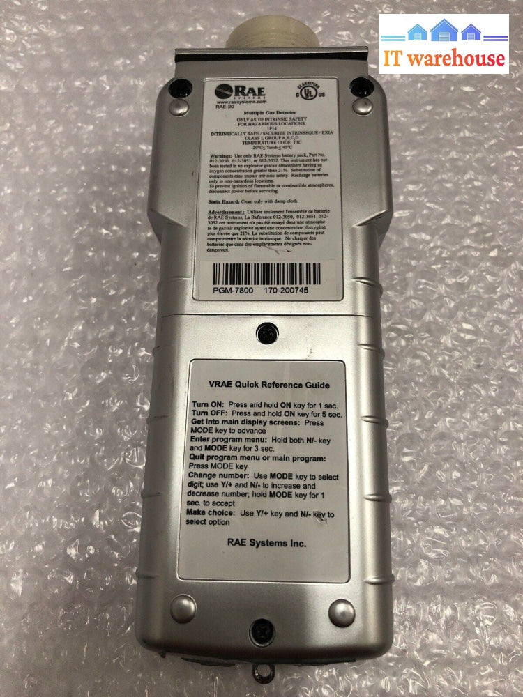 *RAE PGM-7800 VRAE Multi-Gas Monitor