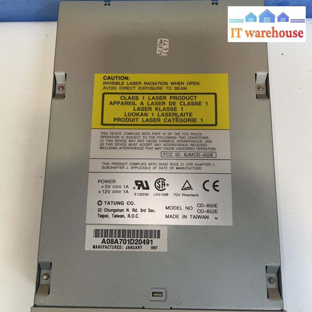 Rare~ Tatung Co.model No.cd-650E Cd-652E Internal Ide Drive
