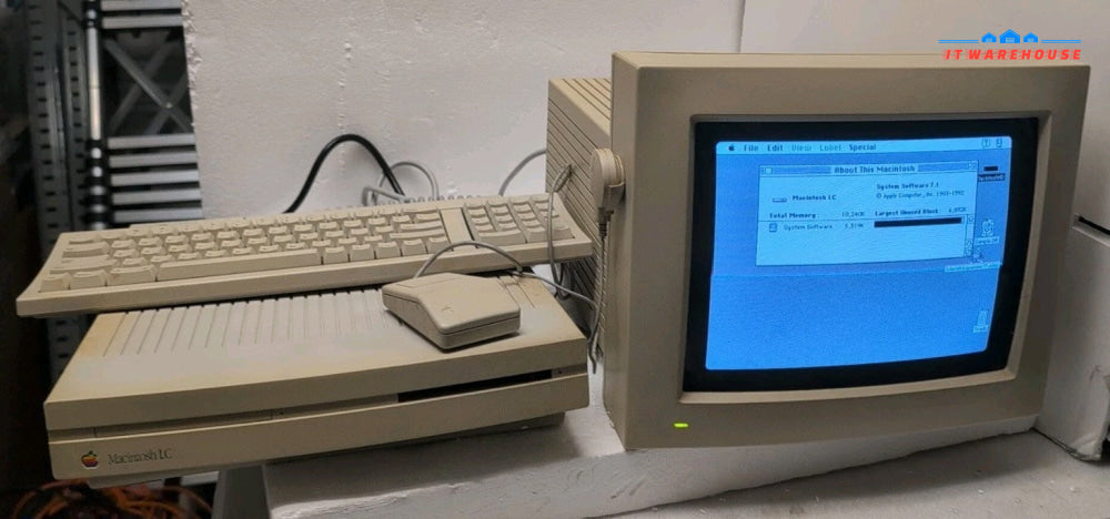 Rare Vintage Apple PC Macintosh LC M0350 With Monitor /Keyboard /Mouse Working -