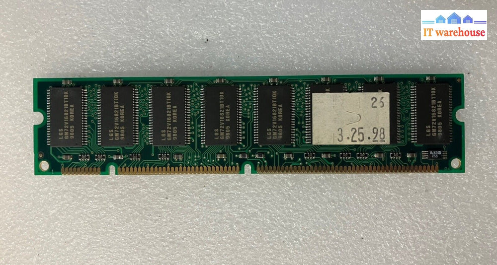 ~ Rare Vintage Sdram Memory 32Mb Pc66 168-Pin Lgs Korea Gm72V16821Bt10K B6481A