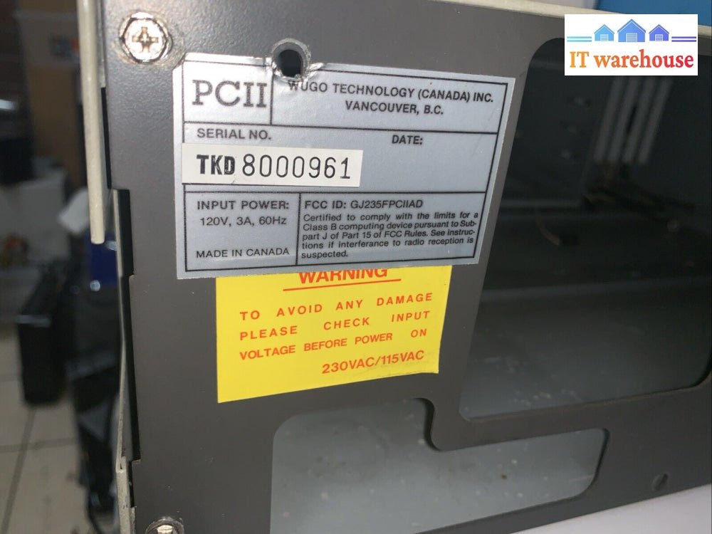 Rare ~ Vintage ~ Wugo PCII IBM PC/XT clone Computer case