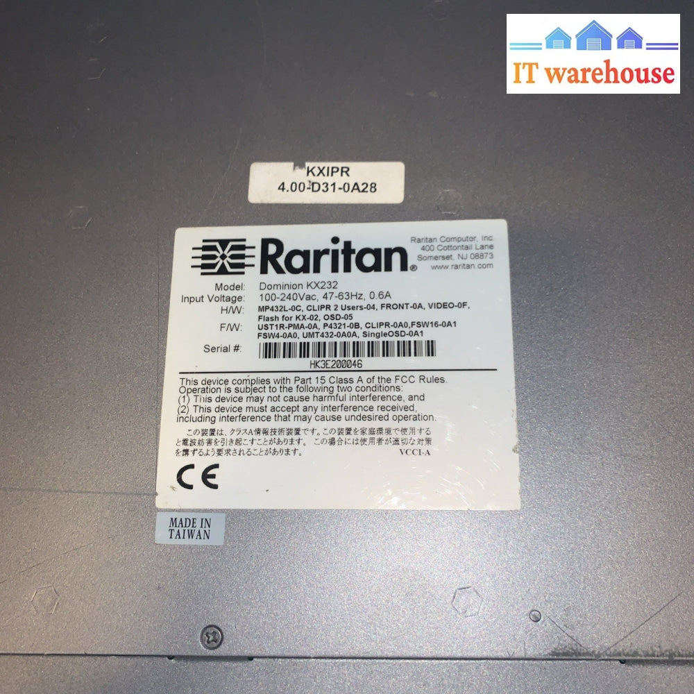 Raritan Dominion KX232 - 32 Port IP Switch
