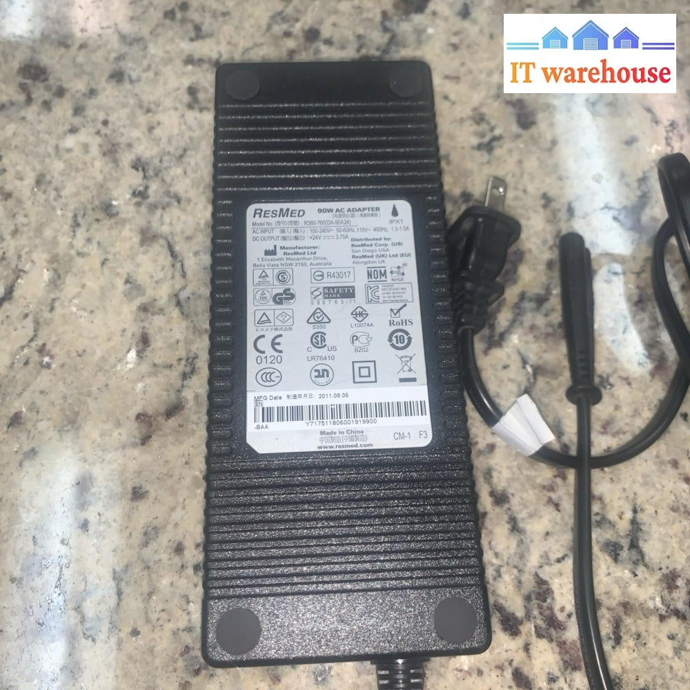 ResMed S9 90W AC Power Supply Adapter R360-760 / DA-90A24 – 24V 3.75A – Tested