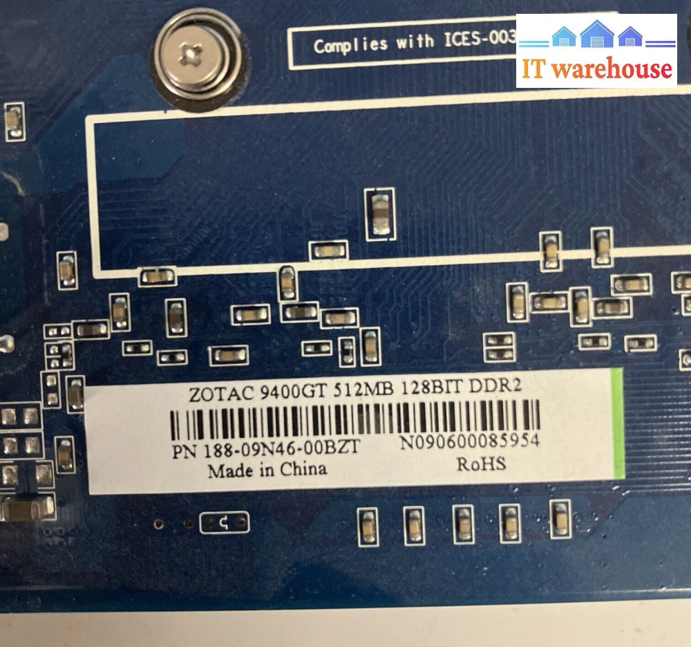 Retro Zotac GeForce 9400GT 512MB 128bit DDR2 DVI VGA Video Card 188-09N46-00BZT~