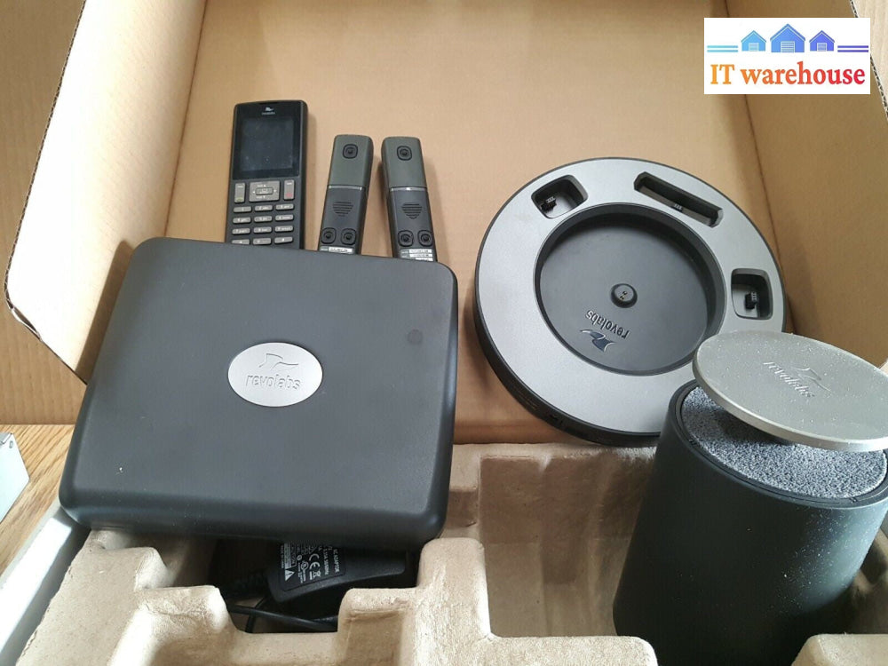 - Revolabs 10-FLX2-200-VOIP Wireless VoIP SIP System Conference Phone