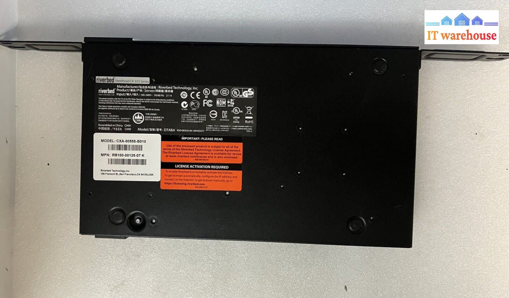 ~ Riverbed Steelhead CX-555 SERIES CXA-00555-B010 Server Network Appliance DTABA