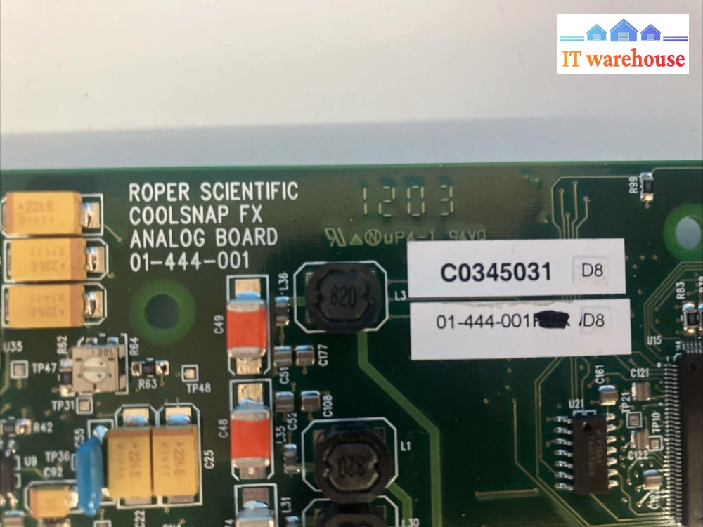 Roper Scientific CoolSnap FX Analog Board 01-444-001 D8 C0345031 ~