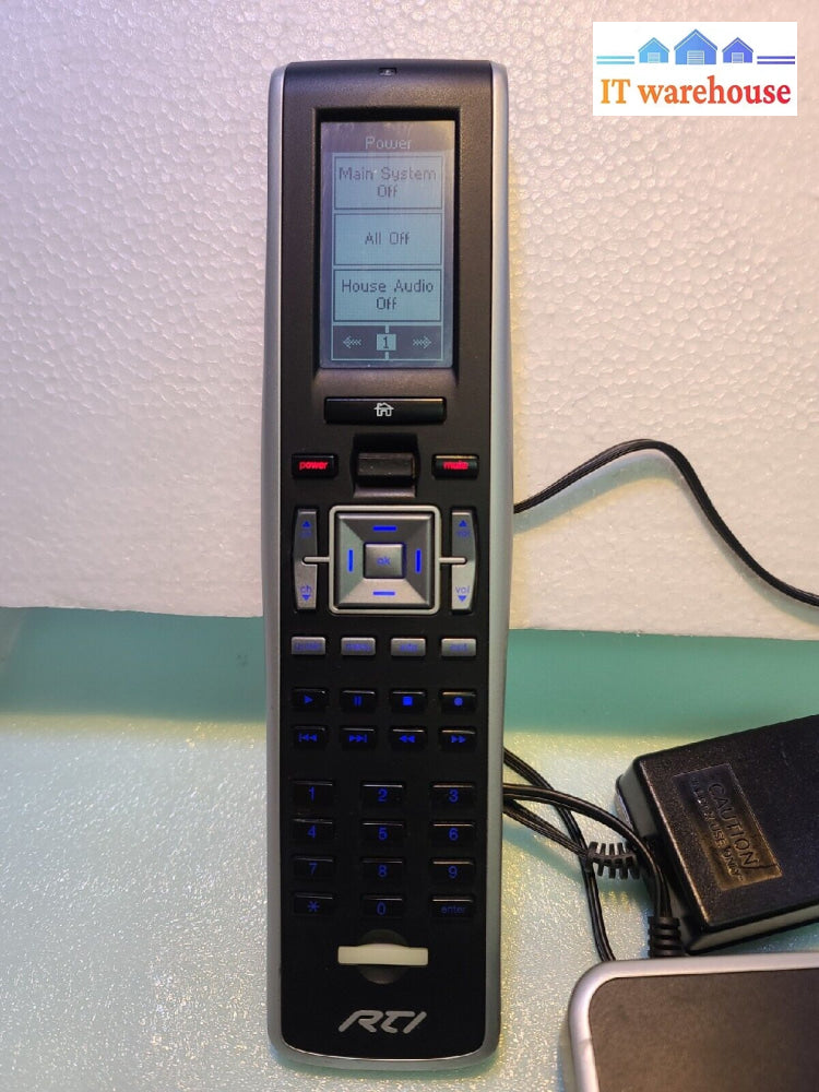 - Rti T2-B Universal Remote Controller W/ Charging Base & Power Supply Adapter