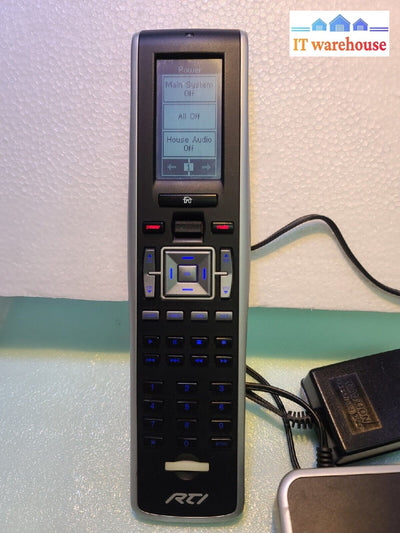 - Rti T2-B Universal Remote Controller W/ Charging Base & Power Supply Adapter