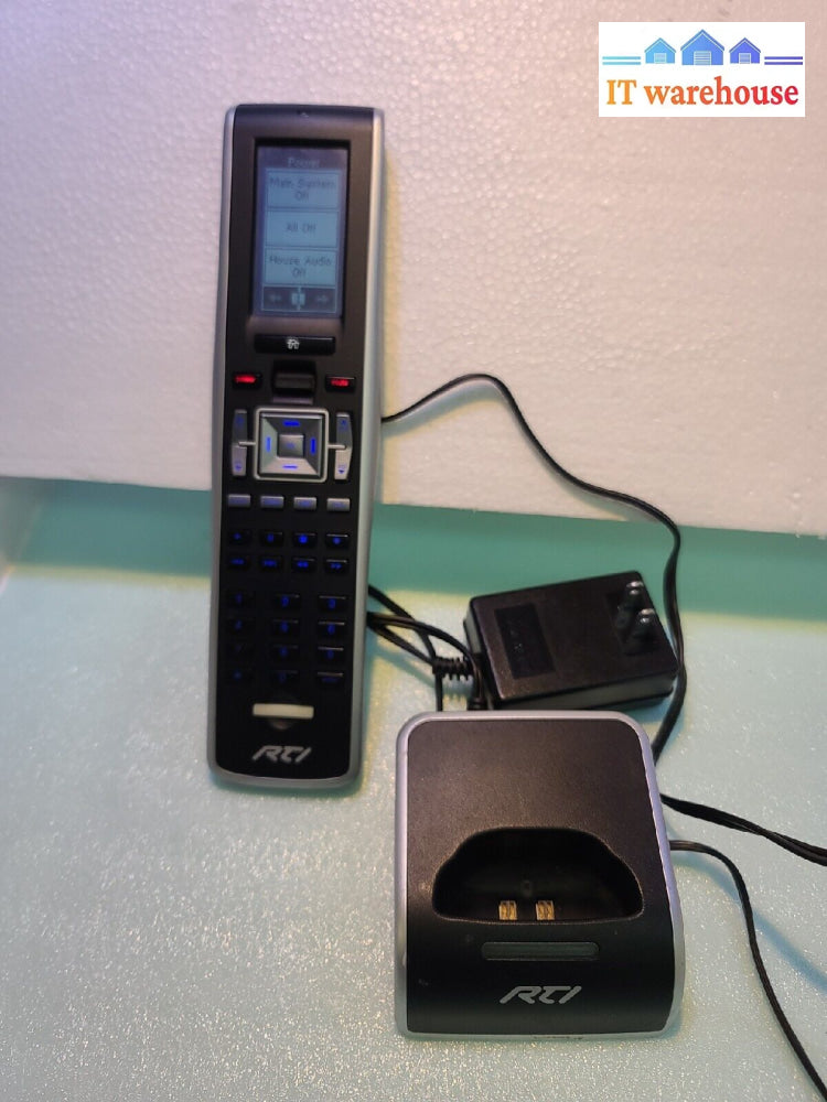 - Rti T2-B Universal Remote Controller W/ Charging Base & Power Supply Adapter