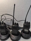 4x MOTOROLA RADIUS CP200 4 CH 4W 438-470MHZ UHF WALKIE TALKIES W/CHARGER