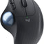 🔥 Logitech M570 Wireless Trackball Mouse Black Blue Ball Ergonomic