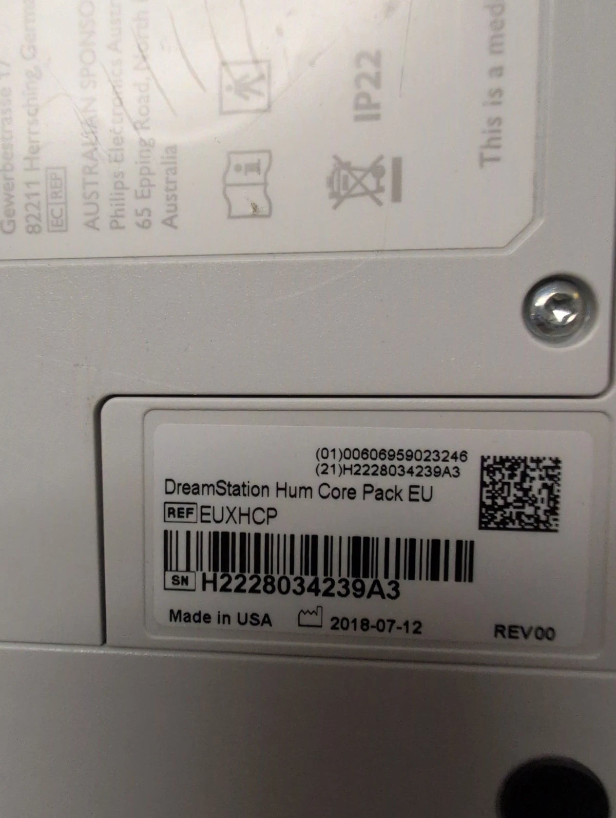 Philips Respironics DreamStation AutoCPAP CAX500T12 Heated Humidifier