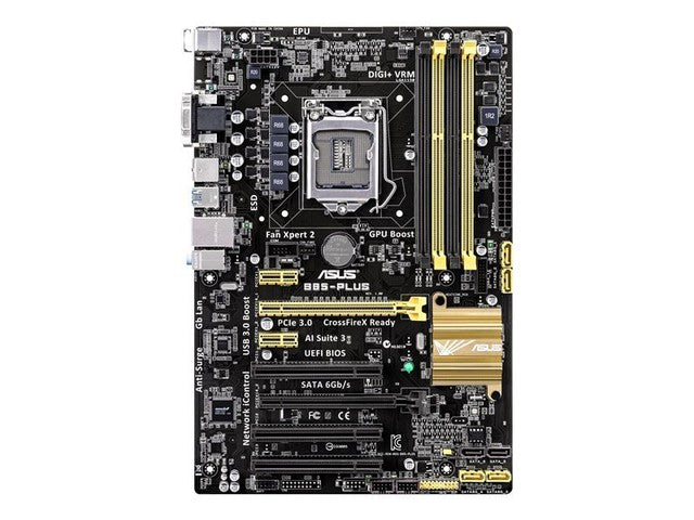 🎸 ASUS B85-PLUS LGA1150 Motherboard w/ I/O Shield, 16GB DDR3 RAM Bundle Tested