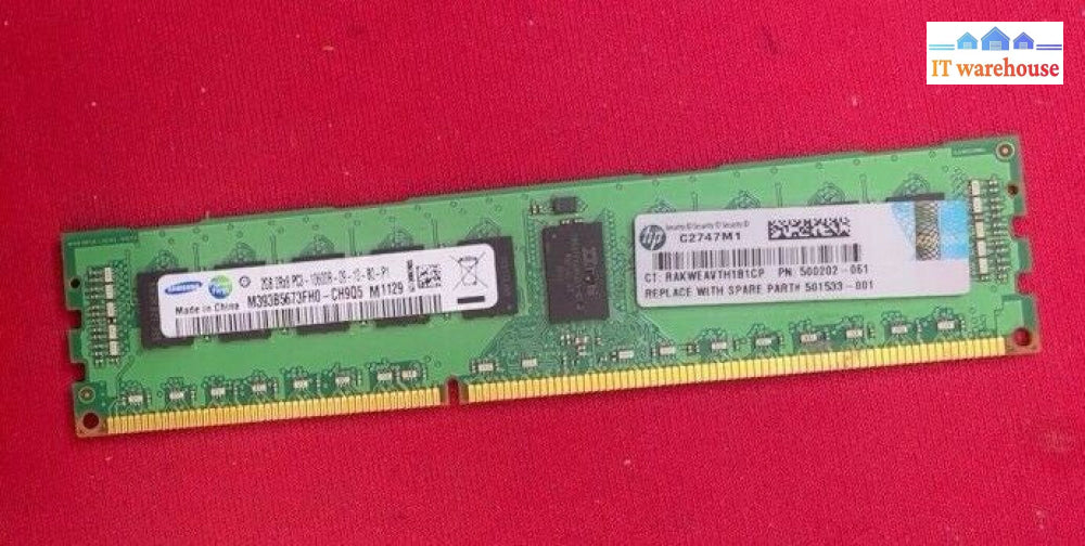 SAMSUNG 2GB PC3-10600R ECC REG DDR3-1333 M393B5673FH0-CH9Q5 ( Server Memory)