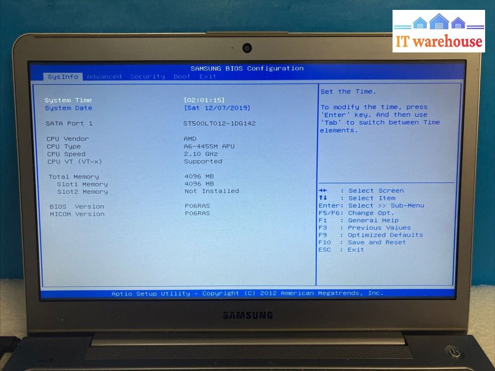 Samsung 535U 13’ Laptop Amd A6-4455M / 4Gb Ram 500Gb Hdd (Bad Battery Read) ~