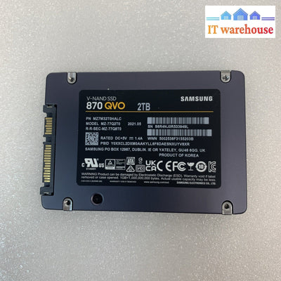 Samsung 870 EVO 2.5 Inch 2TB SATA III Solid State Drive (MZ-77Q2T0)