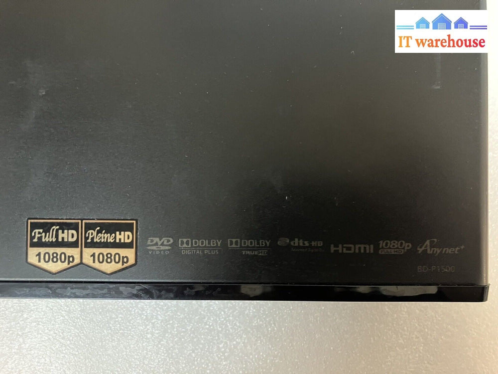 Samsung BD-P1500 Blu-ray Disc Player With Power Cord (No Remote)~
