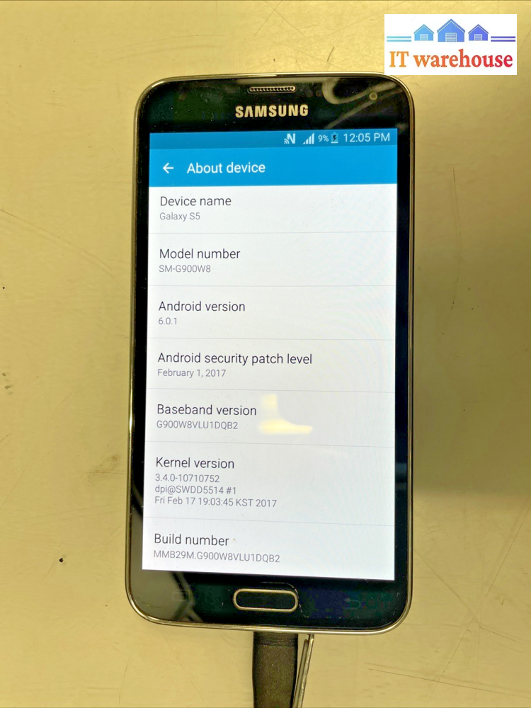 Samsung Galaxy S5 SM-G900W8 - 16GB  (Unlocked) Smartphone Tested  +