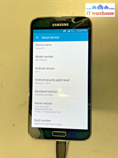 Samsung Galaxy S5 SM-G900W8 - 16GB  (Unlocked) Smartphone Tested  +