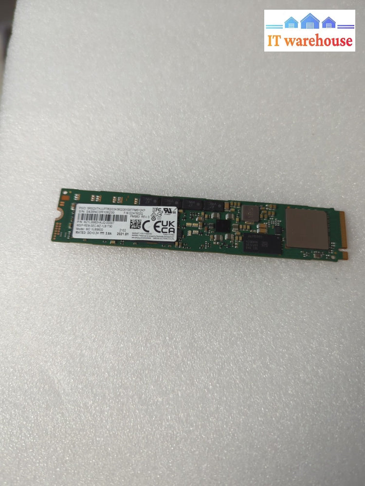 Samsung PM983 960GB MZ-1LB9600 PCIe NVMe M.2 22110 Internal SSD