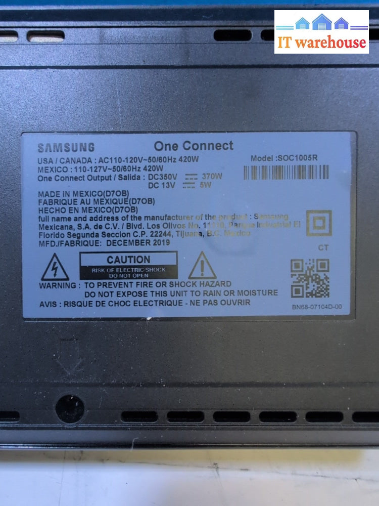 Samsung SOC1005R BN96-46950M One Connect For Frame TV Tested (NO Cable) -