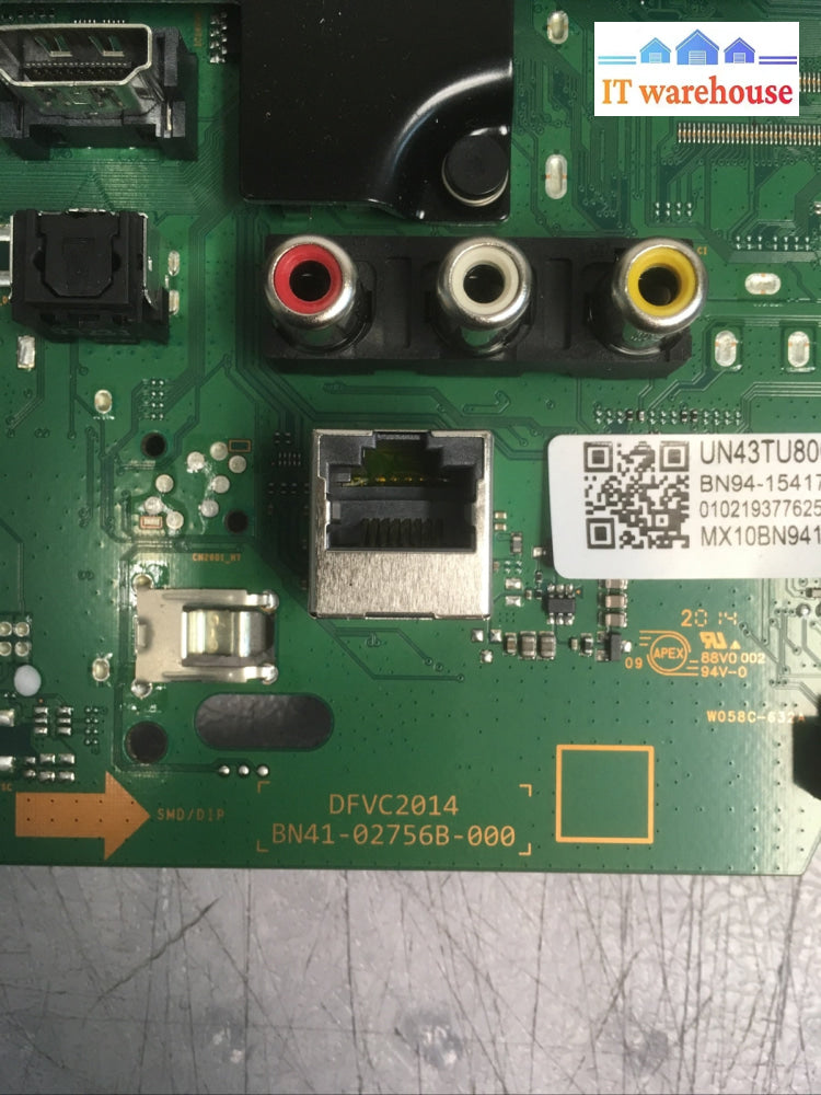 + Samsung UN43TU8200FXZA Main Board (BN97-16939J) BN94-15417F