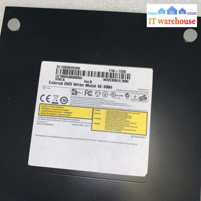 SAMSUNG USB 2.0 Black Slim External DVD-DL Writer Model SE-S084B/RSBN Drive