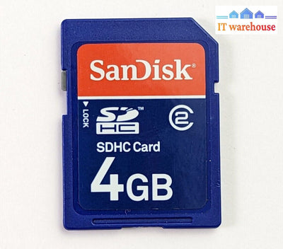Sandisk 4Gb Sdhc Class 2 Camera Memory Card