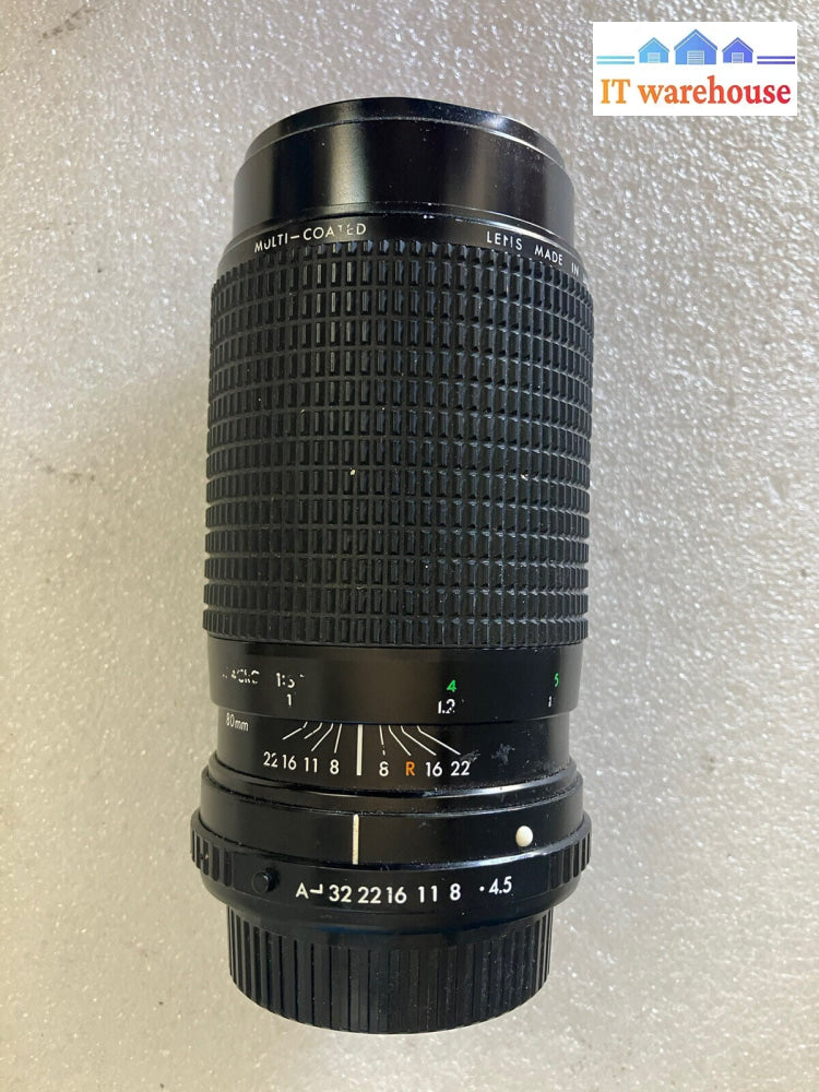 ~ Sanwa f=80-200mm Close Focus Macro Zoom Lens Multi-Coated