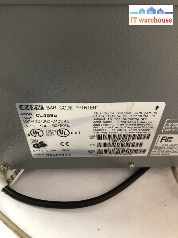 $ SATO CL408e LCD Board Thermal Label Printer MR400-KB OEM