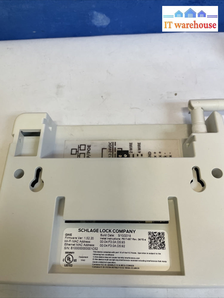 SCHLAGE LOCK COMPANYGWE wifi IP/POE adapter