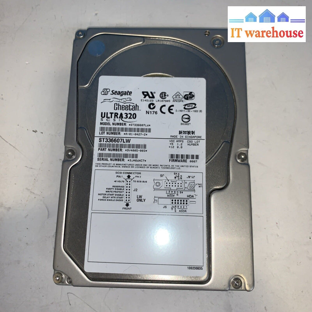 Seagate Cheetah Ultra320 scsi ST336607LW 9V4005-003 3.5’’ Hard Drive