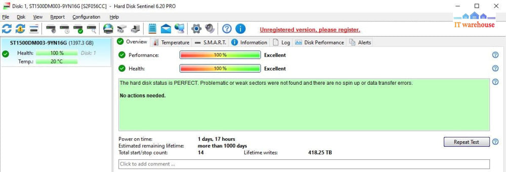 Seagate Free Agent External HDD (ST1500DM003) With Adapter Power PN 100662969 ~