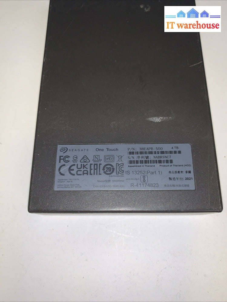 Seagate One Touch 4TB USB 3.0 Portable External Hard Drive (1000 days lifespan)