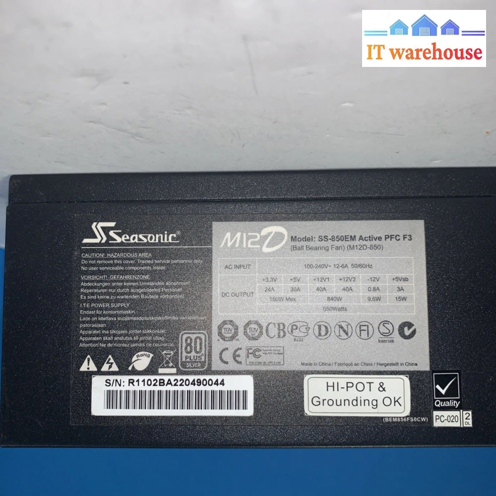 Seasonic M12D 850W (SS-850EM) 20+4/ 4+4/ four 6+2 PCI-E Power supply