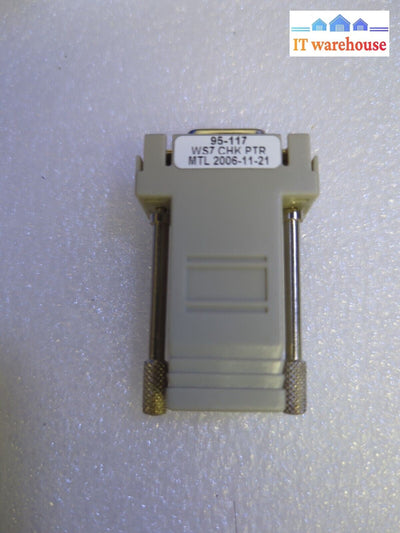 Serial RS232 DB9 Famale to RJ45 Ethernet  Connector 95-117 WS7 CHK PTR MTL -