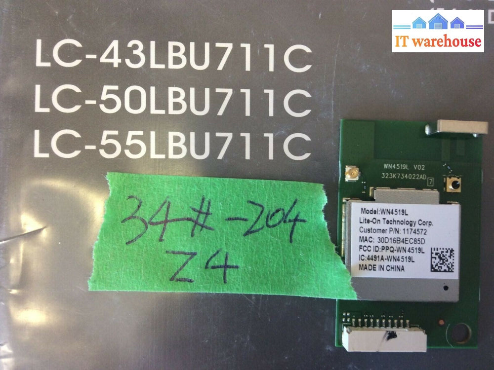 Sharp/Hisense 1174572 Wireless/Wifi LAN Module (WN4519L)