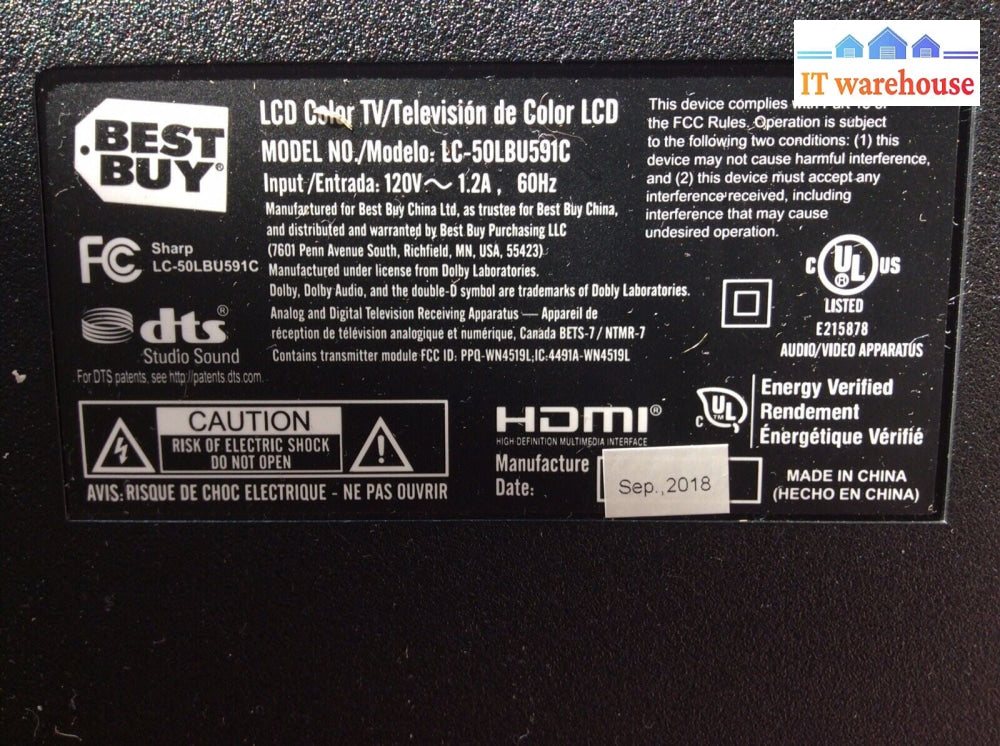 Sharp/Hisense 1174572 Wireless/Wifi LAN Module (WN4519L)