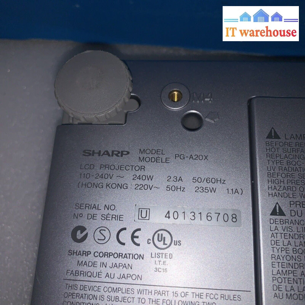 Sharp NoteVision PG-A20X LCD Projector (working)
