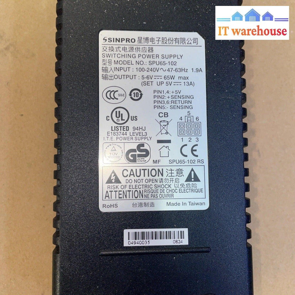 SINPRO SPU65-102 AC ADAPTER 5-6V 13A  65W Power Adapter 6-Pin