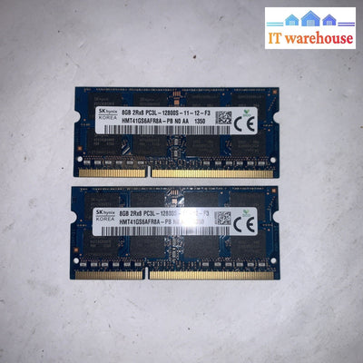 SK Hynix 16GB 2x8GB DDR3L 1600 Laptop RAM PC3L-12800S HMT41GS6AFR8A