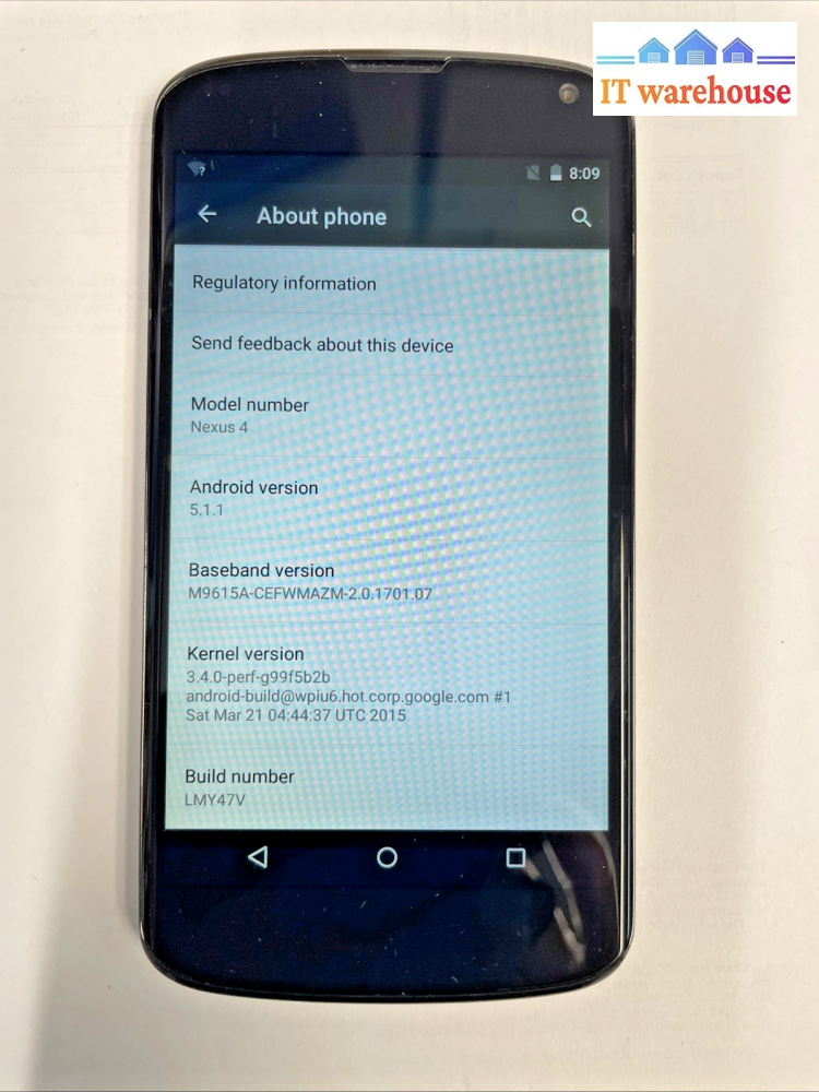 Smartphone LG NEXUS 4 16G Unlocked TESTED  +