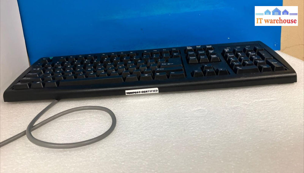 Solidus Emcon Ku-1777 Kbs224En-Usb-Bl Keyboard 9-Pin Rs232 Serial Port ~